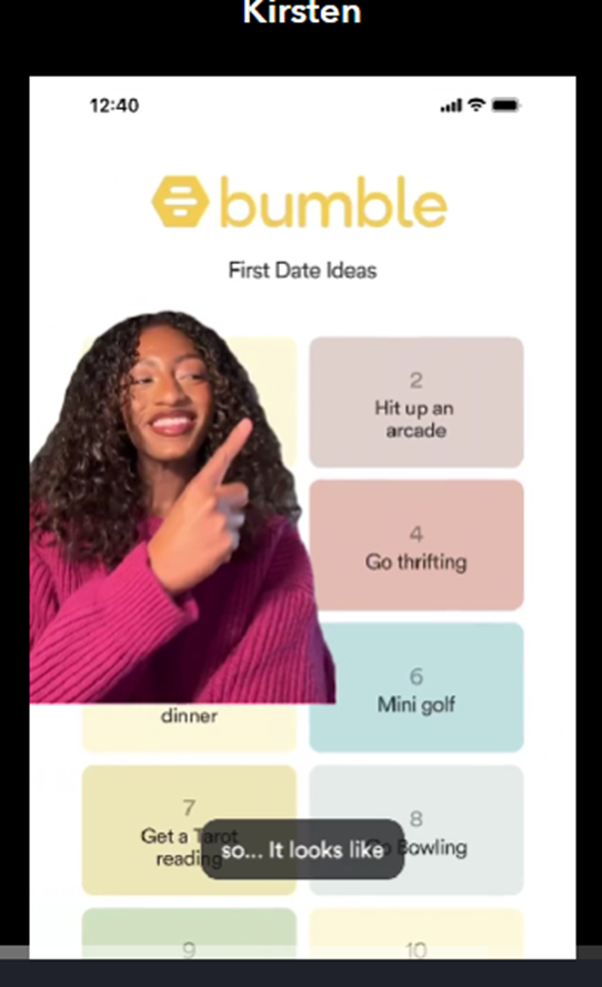 Bumble video creative